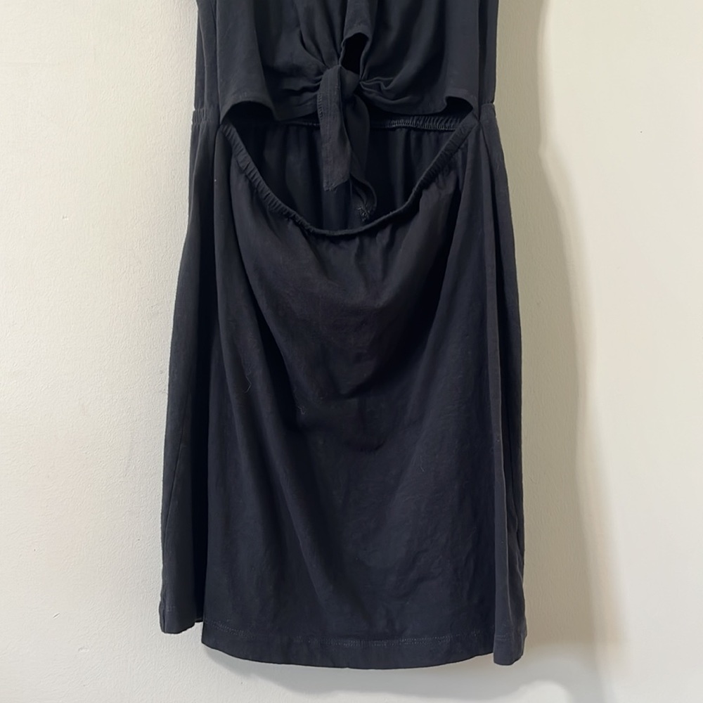 Aerie Black Dark Grey Cut-Out Knit Dress Size Small - Picture 4 of 9